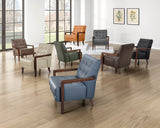Crafton Beige Leather Accent Chair from Homelegance - Luna Furniture