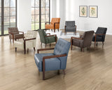 Crafton Green Leather Accent Chair from Homelegance - Luna Furniture