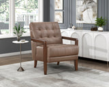 Crafton Brown Leather Accent Chair from Homelegance - Luna Furniture