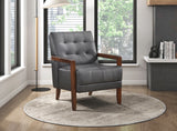 Crafton Orange Leather Accent Chair from Homelegance - Luna Furniture