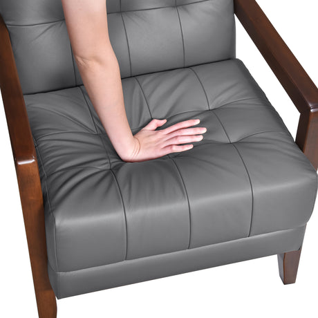 Crafton Orange Leather Accent Chair from Homelegance - Luna Furniture