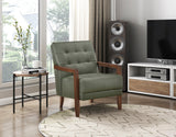 Crafton Green Leather Accent Chair from Homelegance - Luna Furniture