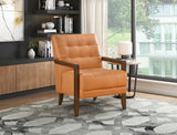 Crafton Orange Leather Accent Chair from Homelegance - Luna Furniture