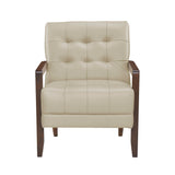 Crafton Beige Leather Accent Chair from Homelegance - Luna Furniture