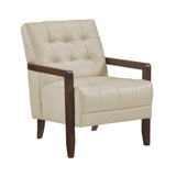 Crafton Beige Leather Accent Chair from Homelegance - Luna Furniture