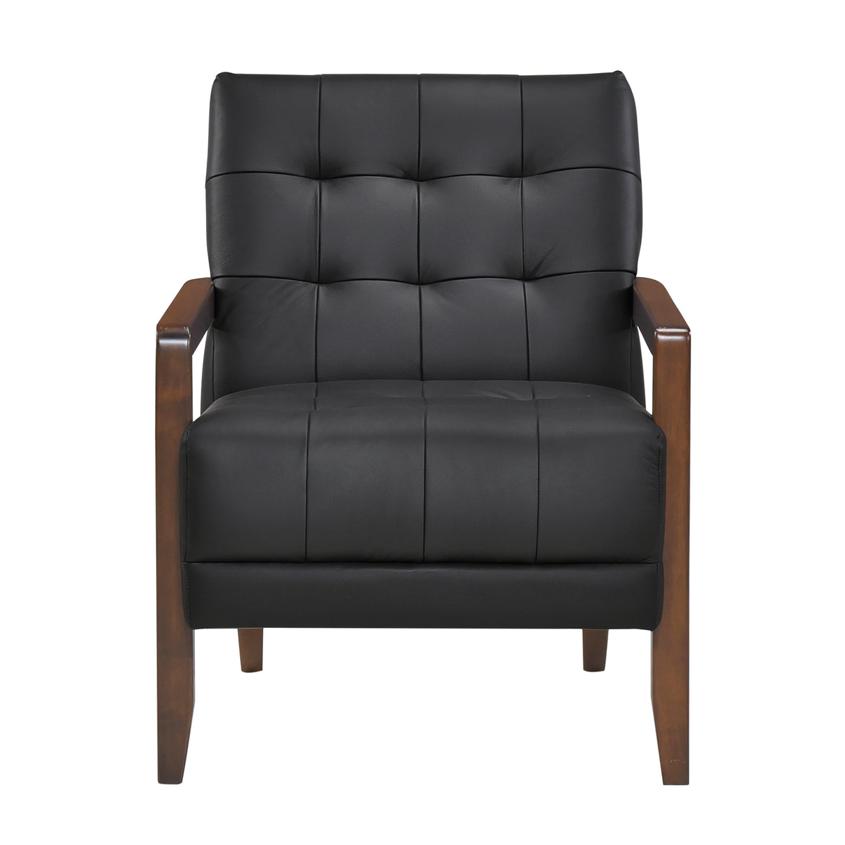 Crafton Black Leather Accent Chair from Homelegance - Luna Furniture