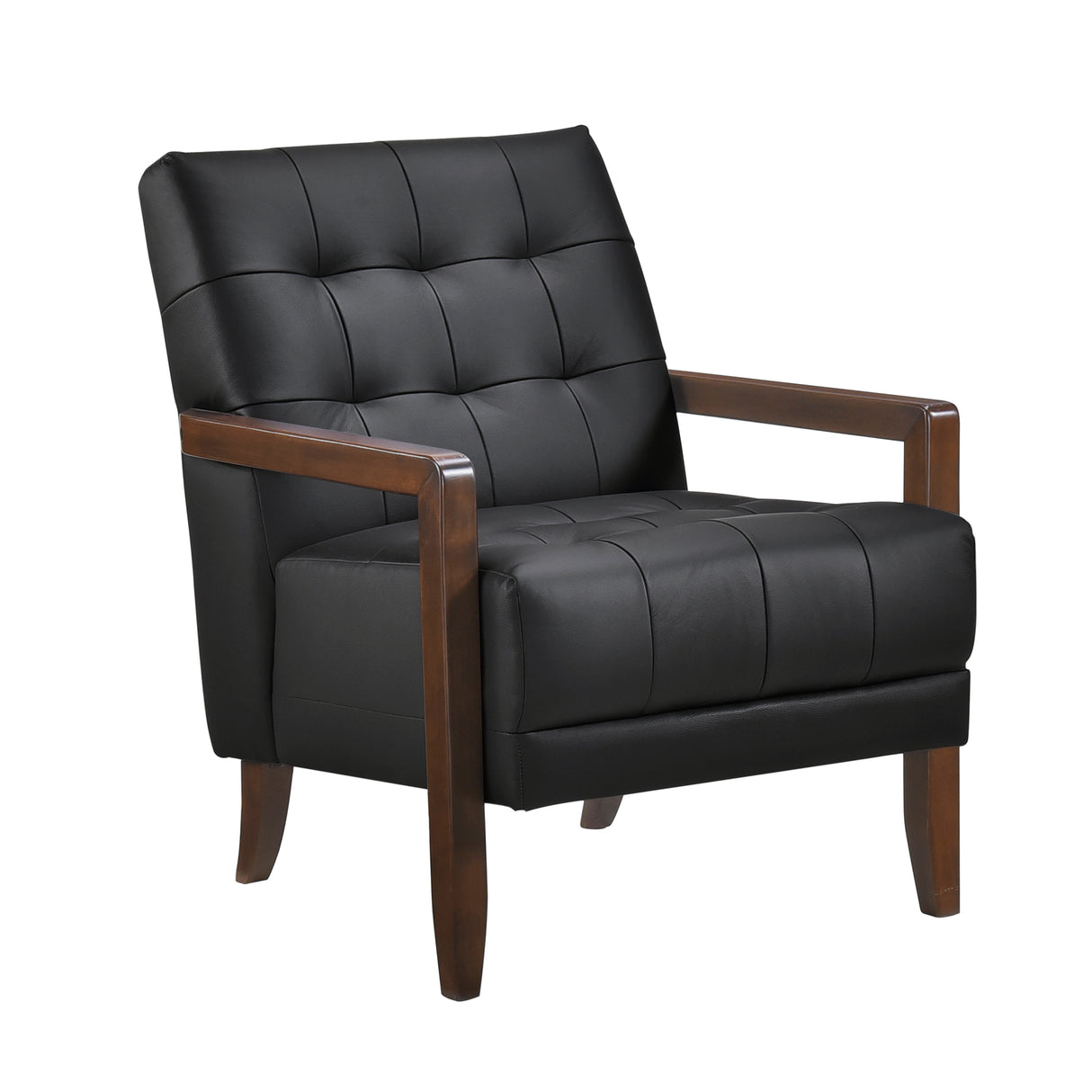 Crafton Black Leather Accent Chair from Homelegance - Luna Furniture