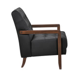 Crafton Black Leather Accent Chair from Homelegance - Luna Furniture