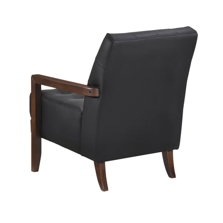 Crafton Black Leather Accent Chair from Homelegance - Luna Furniture