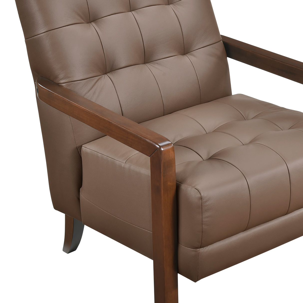 Crafton Brown Leather Accent Chair from Homelegance - Luna Furniture