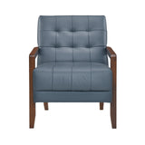 Crafton Blue Leather Accent Chair from Homelegance - Luna Furniture