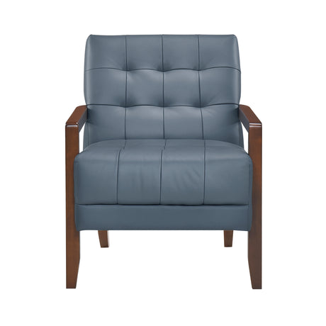Crafton Blue Leather Accent Chair from Homelegance - Luna Furniture