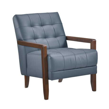 Crafton Blue Leather Accent Chair from Homelegance - Luna Furniture