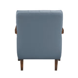Crafton Blue Leather Accent Chair from Homelegance - Luna Furniture