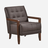 Crafton Dark Brown Leather Accent Chair from Homelegance - Luna Furniture