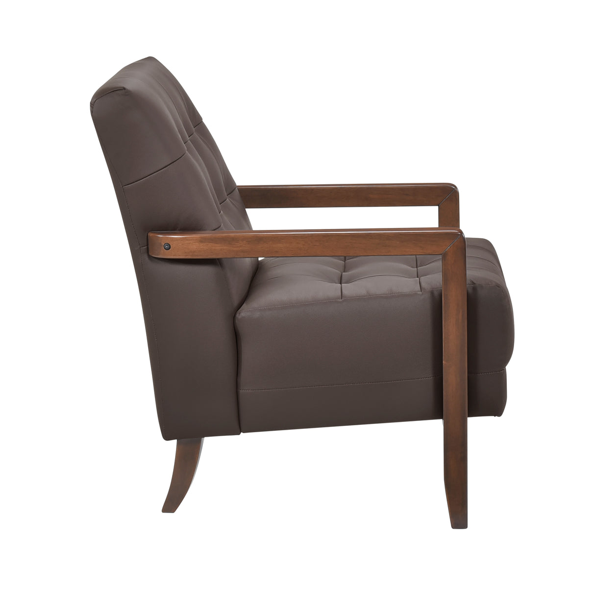 Crafton Dark Brown Leather Accent Chair from Homelegance - Luna Furniture