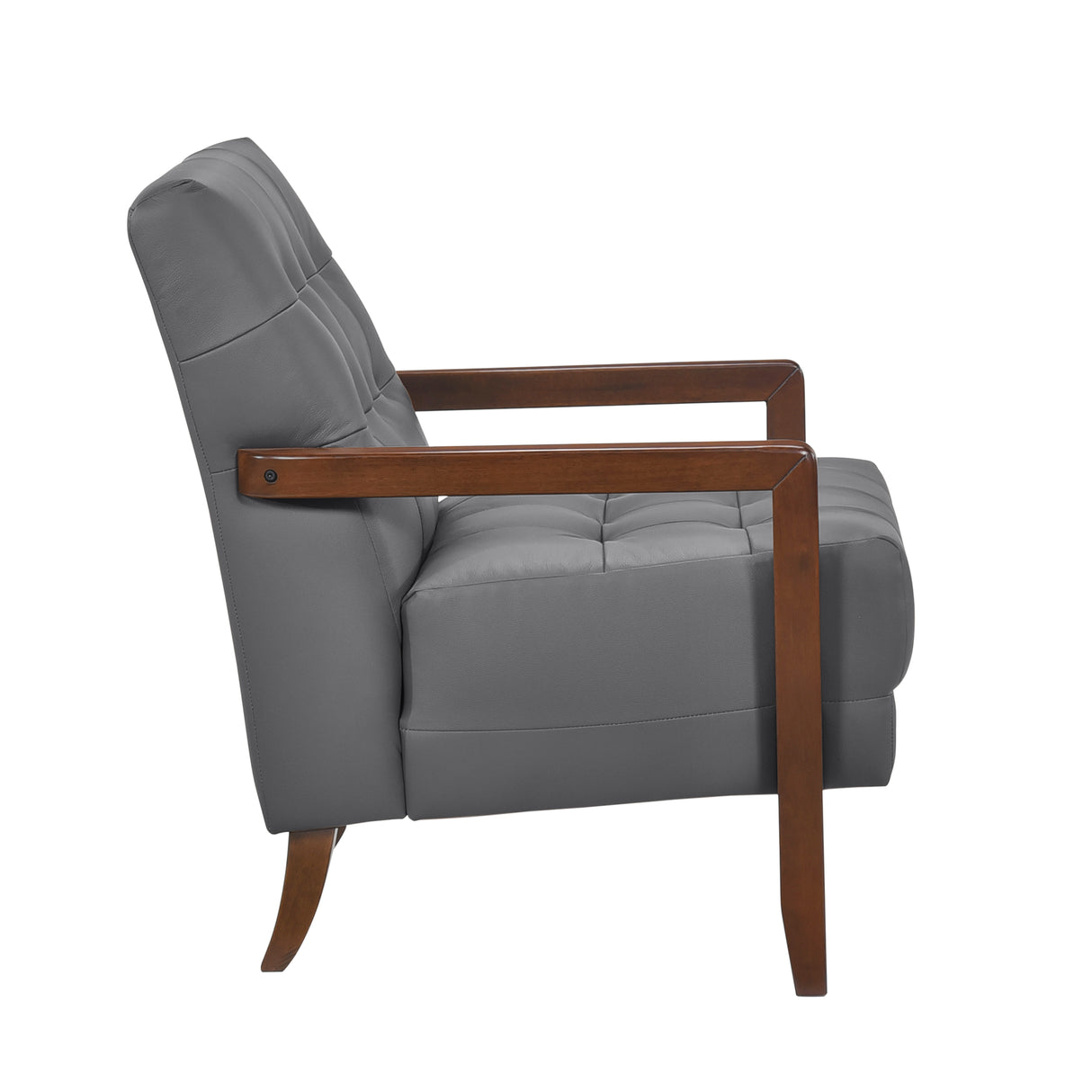 Crafton Dark Gray Leather Accent Chair from Homelegance - Luna Furniture