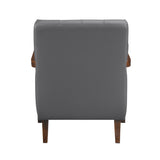 Crafton Dark Gray Leather Accent Chair from Homelegance - Luna Furniture