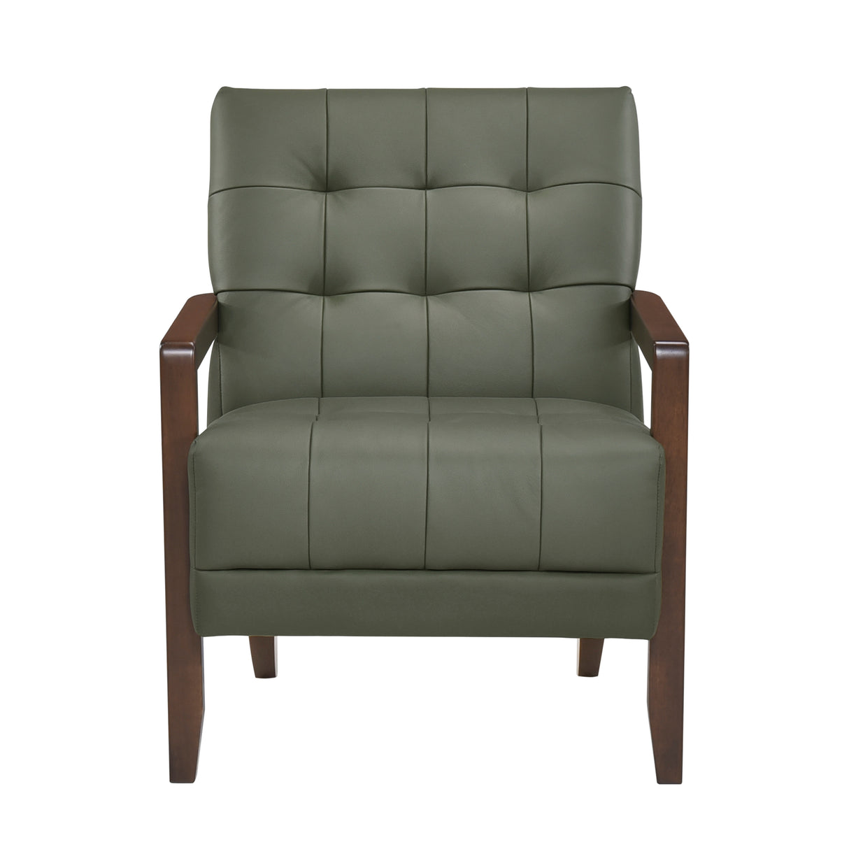 Crafton Green Leather Accent Chair from Homelegance - Luna Furniture