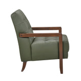 Crafton Green Leather Accent Chair from Homelegance - Luna Furniture