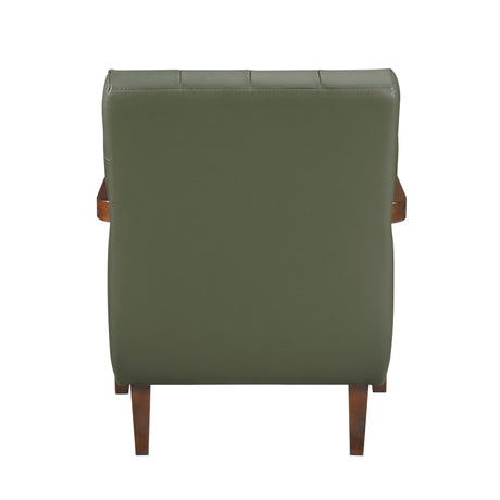 Crafton Green Leather Accent Chair from Homelegance - Luna Furniture