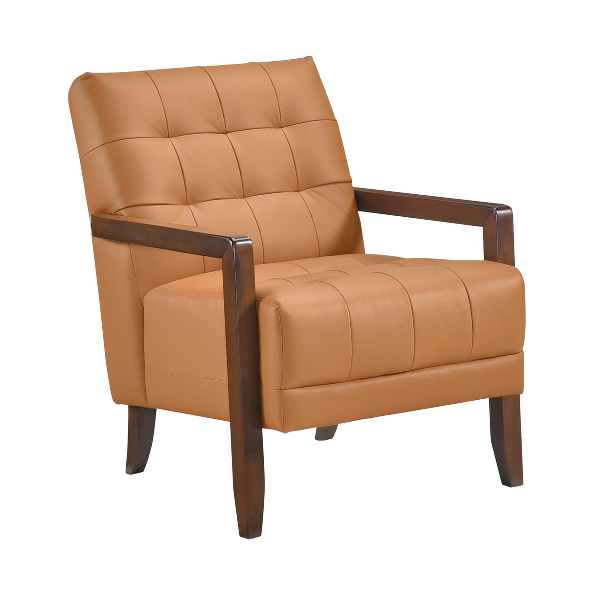 Crafton Orange Leather Accent Chair from Homelegance - Luna Furniture