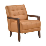 Crafton Orange Leather Accent Chair from Homelegance - Luna Furniture