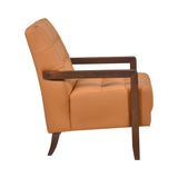 Crafton Orange Leather Accent Chair from Homelegance - Luna Furniture