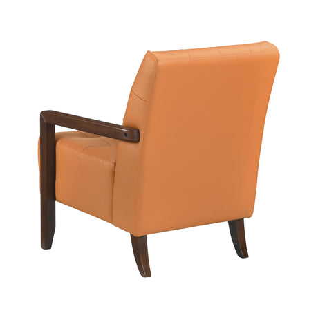 Crafton Orange Leather Accent Chair from Homelegance - Luna Furniture