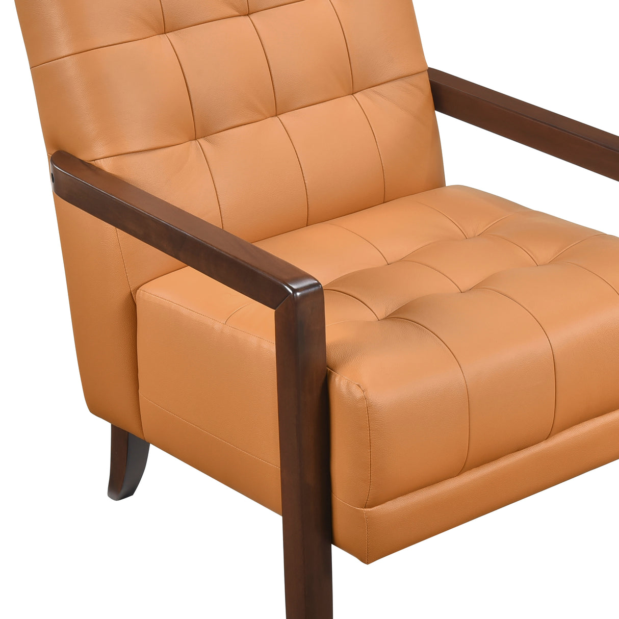 Crafton Orange Leather Accent Chair from Homelegance - Luna Furniture