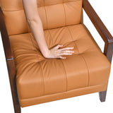 Crafton Orange Leather Accent Chair from Homelegance - Luna Furniture