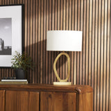 Bingley Table Lamp in Antique Brass Aluminum from Four Hands - Luna Furniture