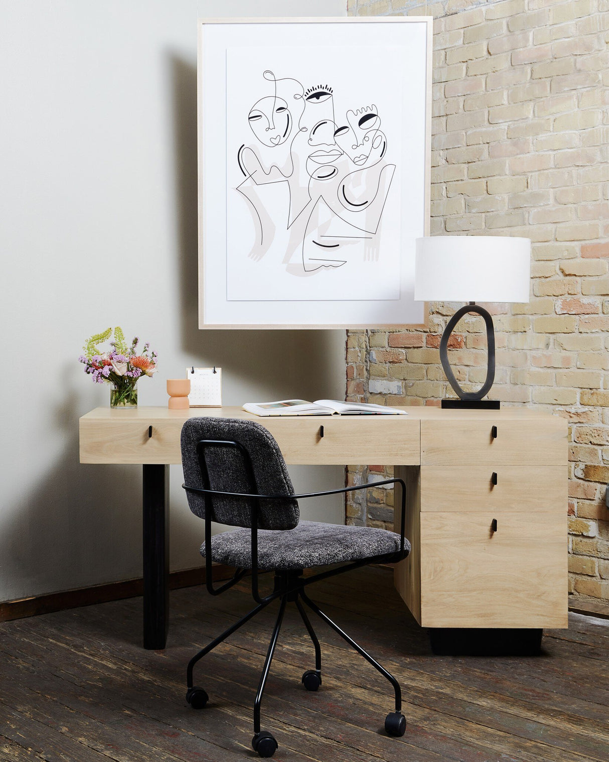 Bingley Table Lamp in Slate Aluminium from Four Hands - Luna Furniture