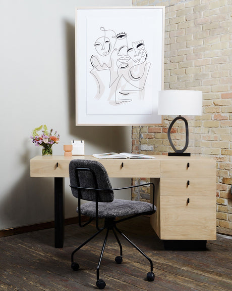 Bingley Table Lamp in Slate Aluminium from Four Hands - Luna Furniture