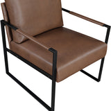 Crafton Dark Brown Leather Accent Chair from Homelegance - Luna Furniture