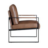 Crafton Dark Brown Leather Accent Chair from Homelegance - Luna Furniture