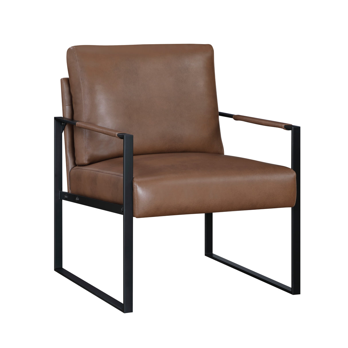 Crafton Dark Brown Leather Accent Chair from Homelegance - Luna Furniture