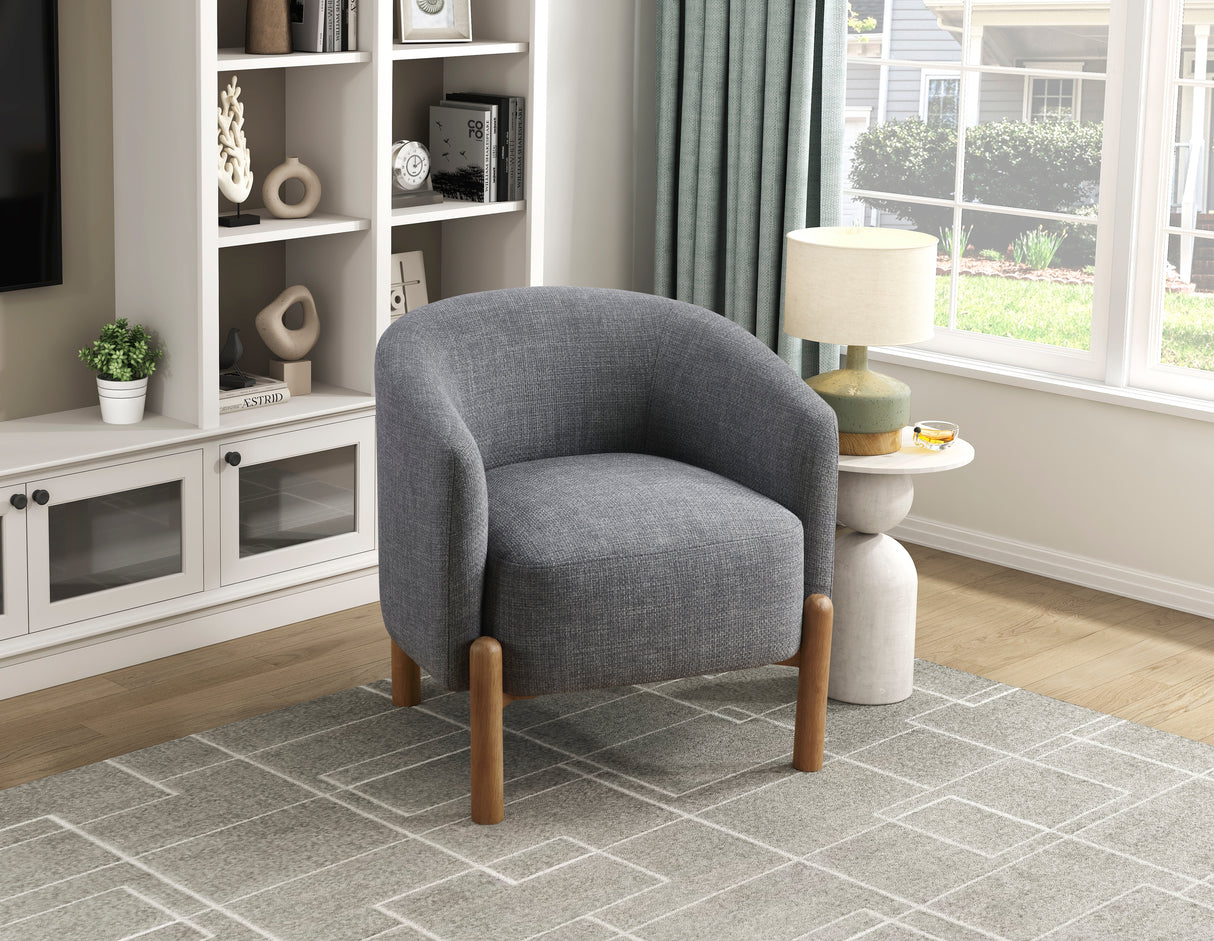 Crafton Dark Brown Leather Accent Chair from Homelegance - Luna Furniture