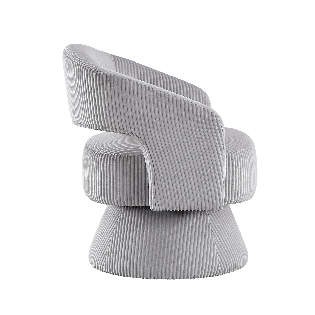 Upton Dark Gray Corduroy Swivel Accent Chair from Homelegance - Luna Furniture