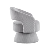 Upton Dark Gray Corduroy Swivel Accent Chair from Homelegance - Luna Furniture