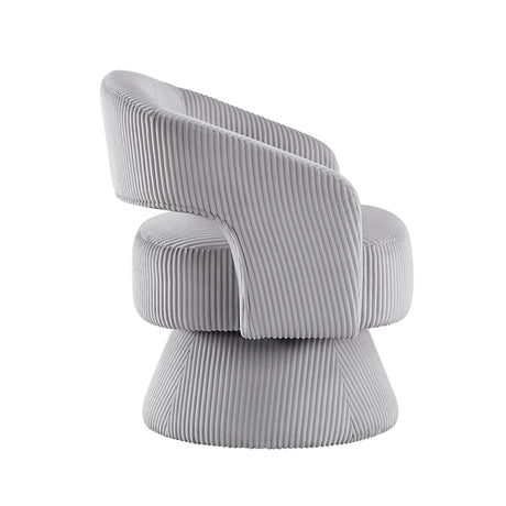 Upton Dark Gray Corduroy Swivel Accent Chair from Homelegance - Luna Furniture