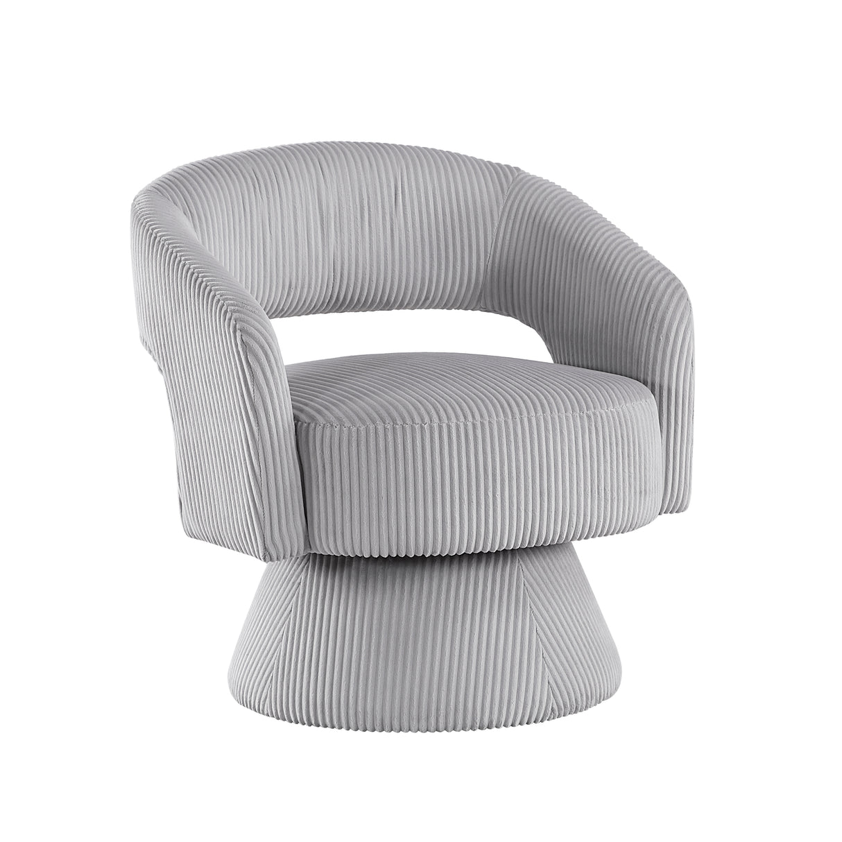 Upton Dark Gray Corduroy Swivel Accent Chair from Homelegance - Luna Furniture