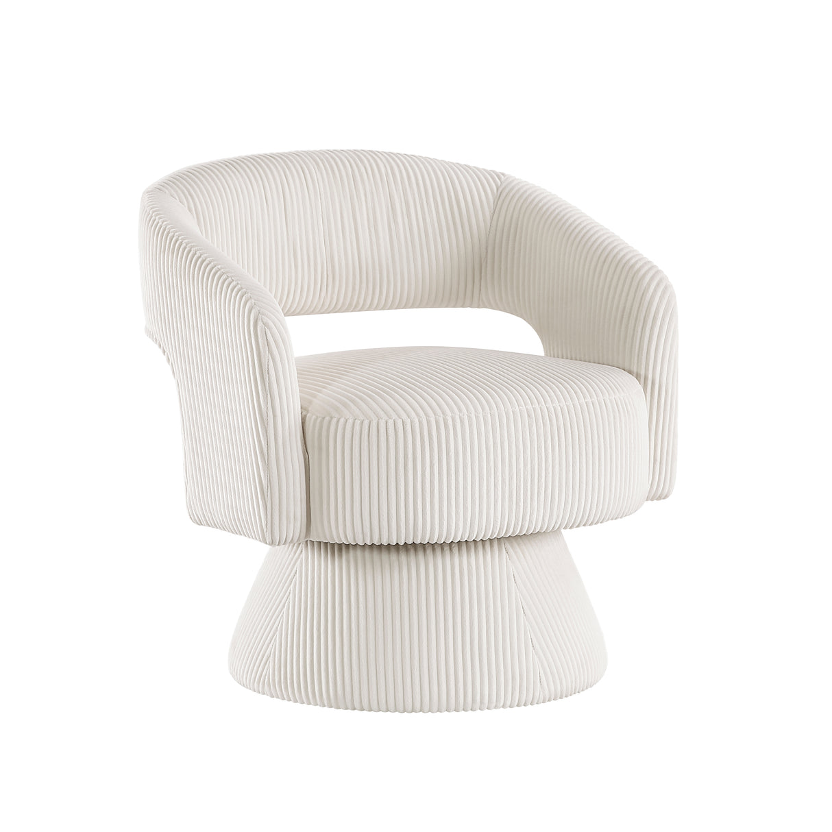 Upton Beige Corduroy Swivel Accent Chair from Homelegance - Luna Furniture