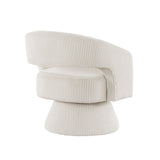 Upton Beige Corduroy Swivel Accent Chair from Homelegance - Luna Furniture
