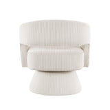 Upton Beige Corduroy Swivel Accent Chair from Homelegance - Luna Furniture