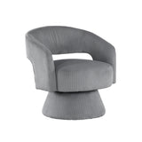 Upton Dark Gray Corduroy Swivel Accent Chair from Homelegance - Luna Furniture