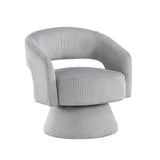 Upton Gray Corduroy Swivel Accent Chair from Homelegance - Luna Furniture