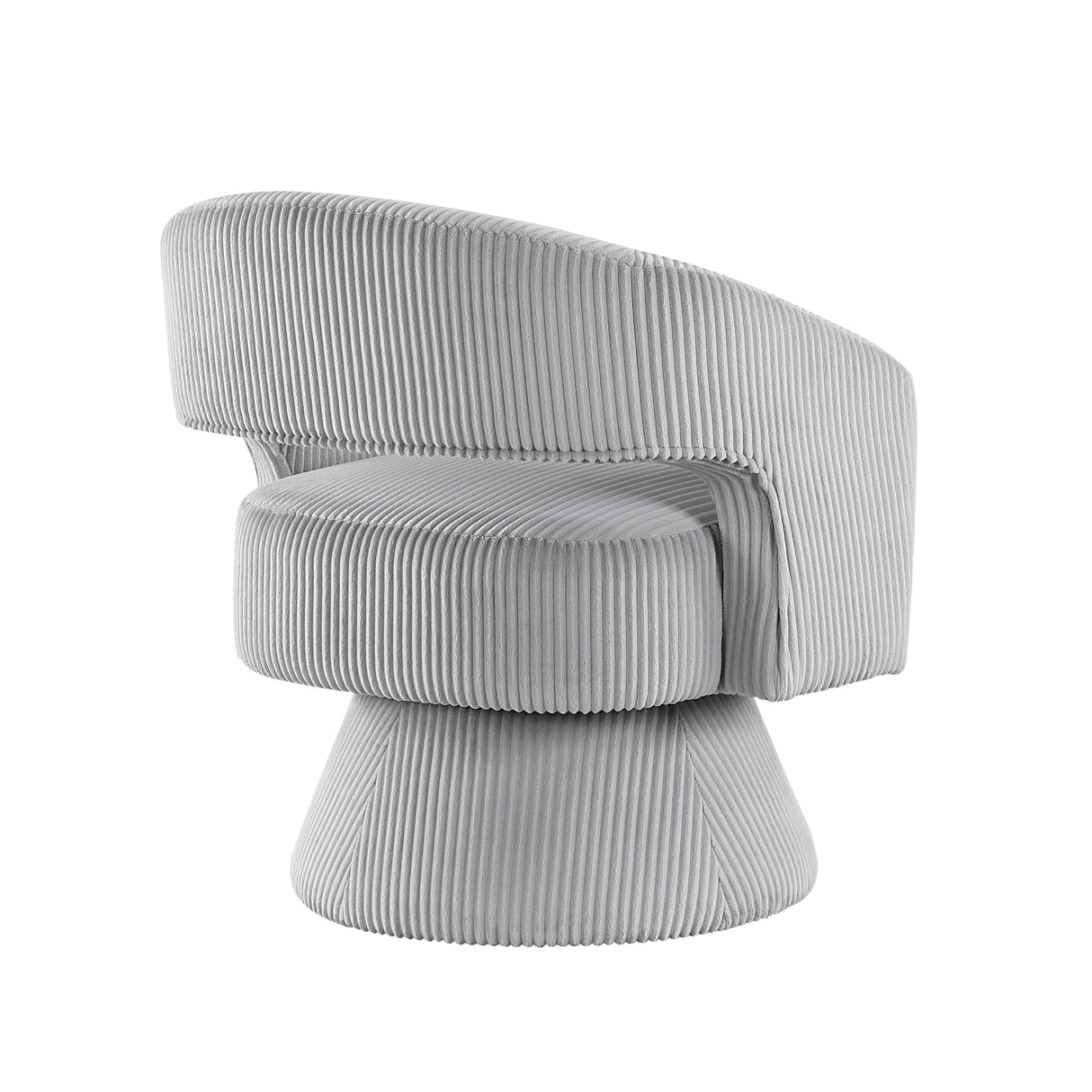 Upton Gray Corduroy Swivel Accent Chair from Homelegance - Luna Furniture