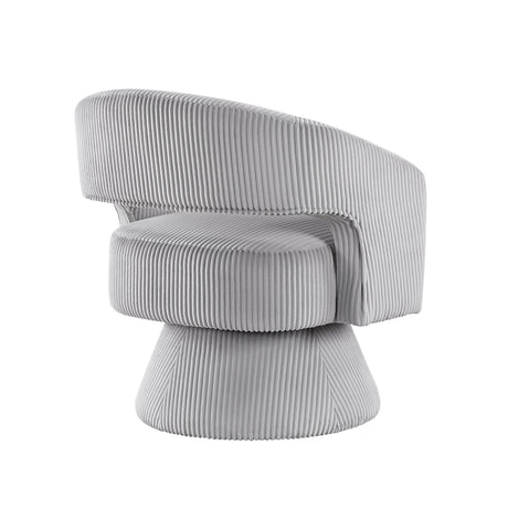 Upton Gray Corduroy Swivel Accent Chair from Homelegance - Luna Furniture