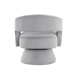 Upton Gray Corduroy Swivel Accent Chair from Homelegance - Luna Furniture